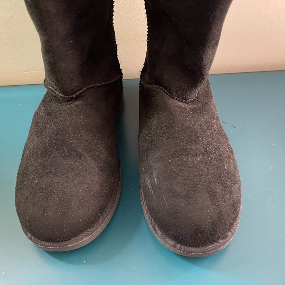 WOMEN'S SIZE 6 M JUICY COUTURE 12" FAUX FUR SUEDE WINTER FASHION BOOTS - Picture 4 of 8